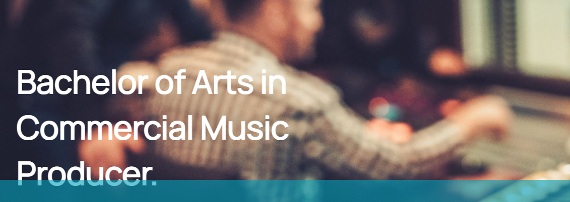 DESCUBRE EL NUEVO BACHELOR OF ARTS IN COMMERCIAL MUSIC PRODUCER