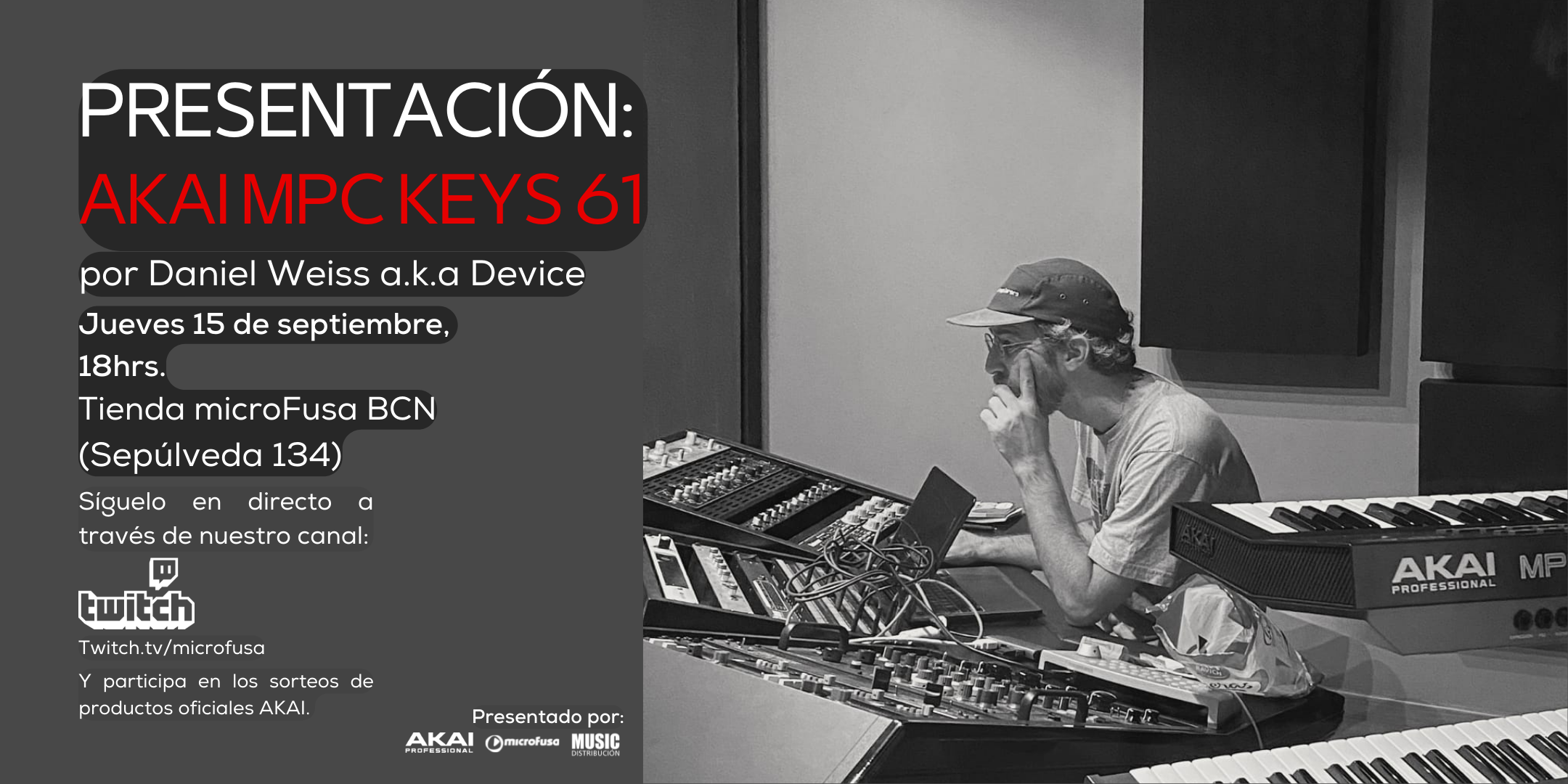 PRESENTACIÓN AKAI MPC KEYS POR DANIEL WEISS