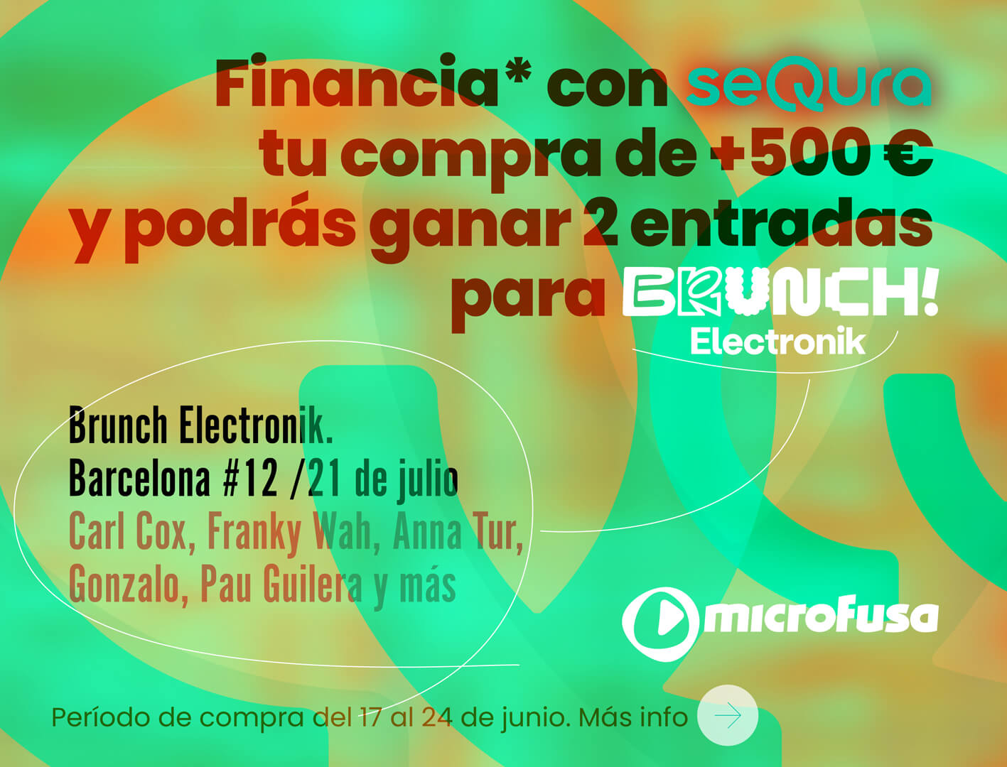 Sorteo junto a Sequra para Brunch Electronik Barcelona 2024