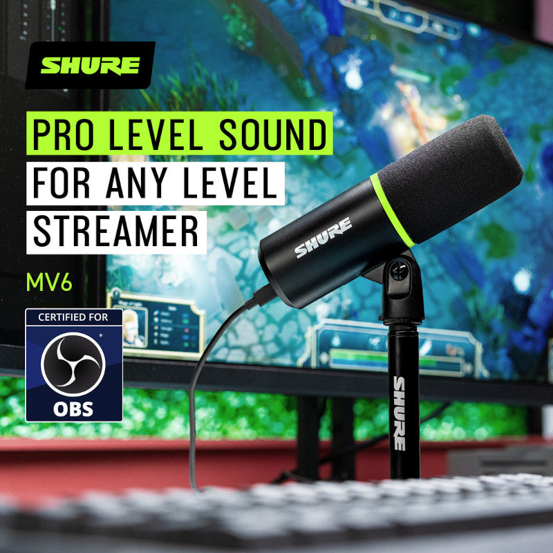 Shure lanza el nuevo micrófono MV6 para Gaming
