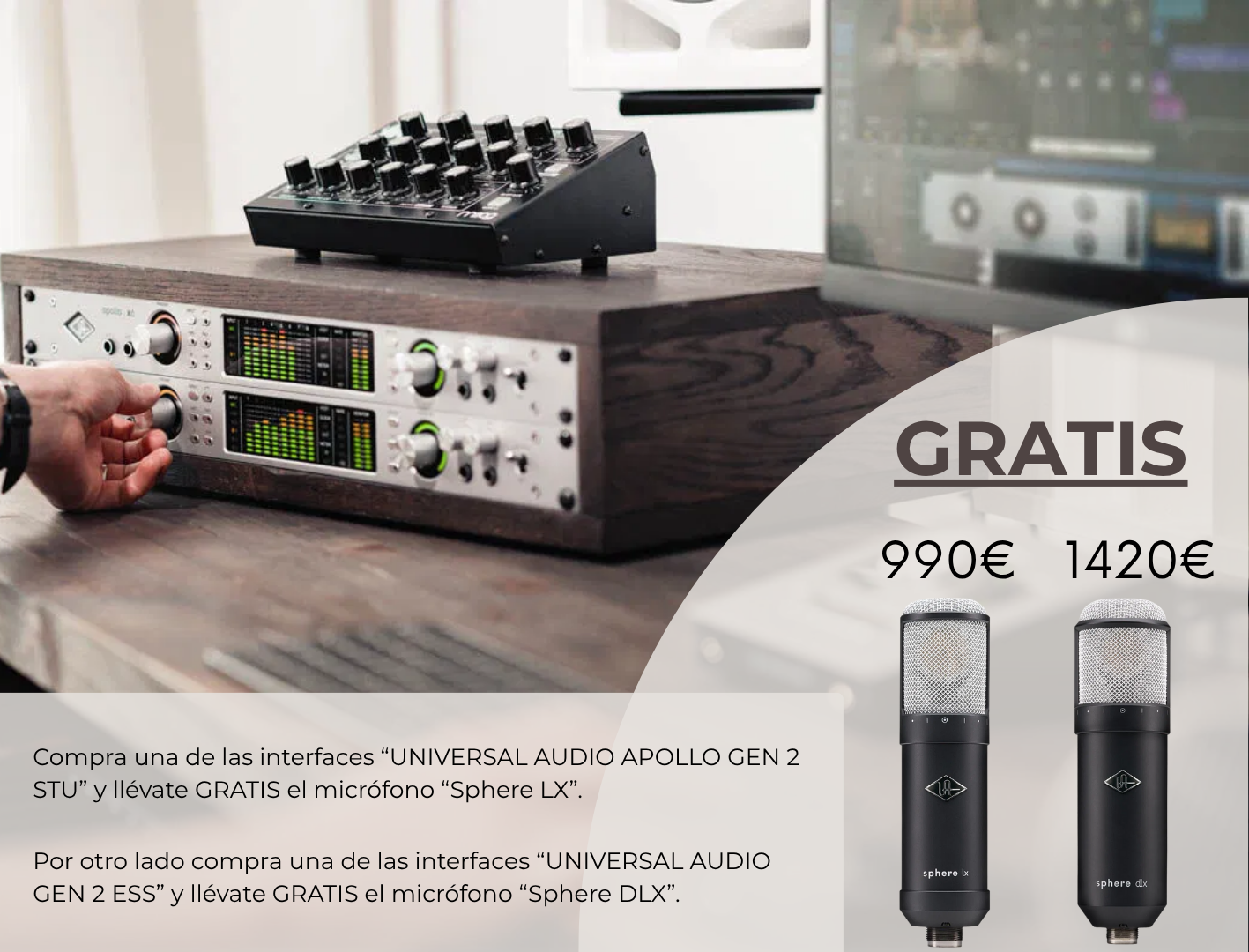 Interfaz Apollo con micrófono GRATIS