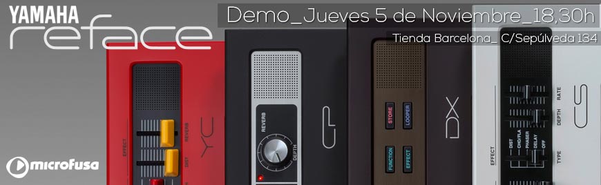 Presentación de los sintetizadores reface de Yamaha en MicroFusa Barcelona
