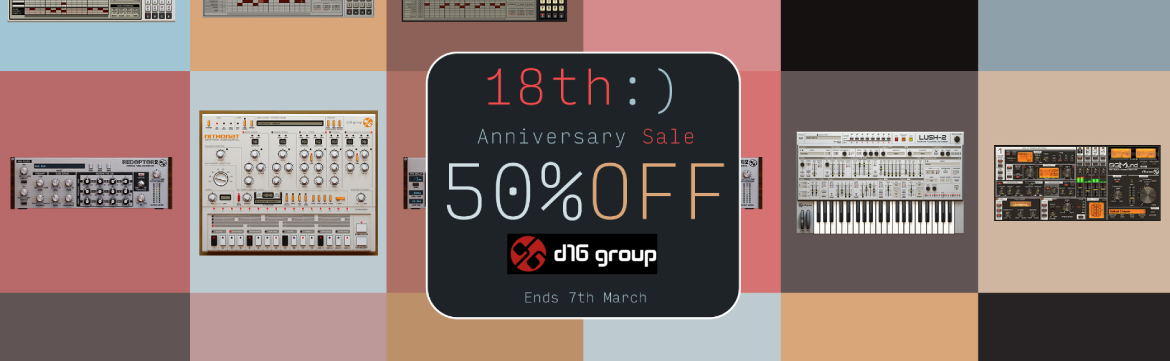 d16 Group 50% OFF en plugins y bundles