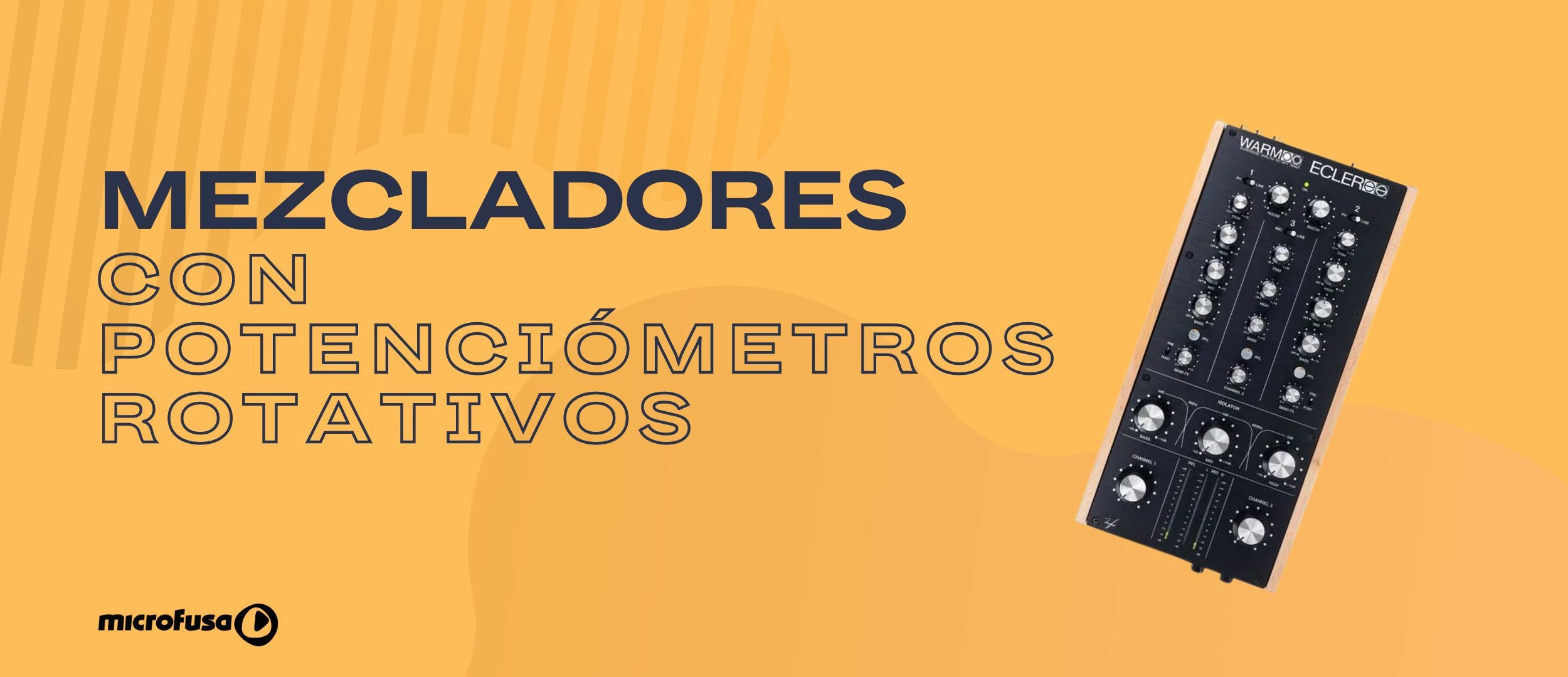 Mezcladores para DJ con potenciómetros rotativos