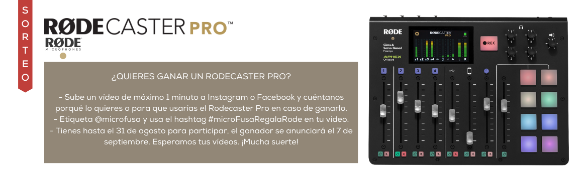 Sorteo RODE Rodecaster Pro - Bases legales