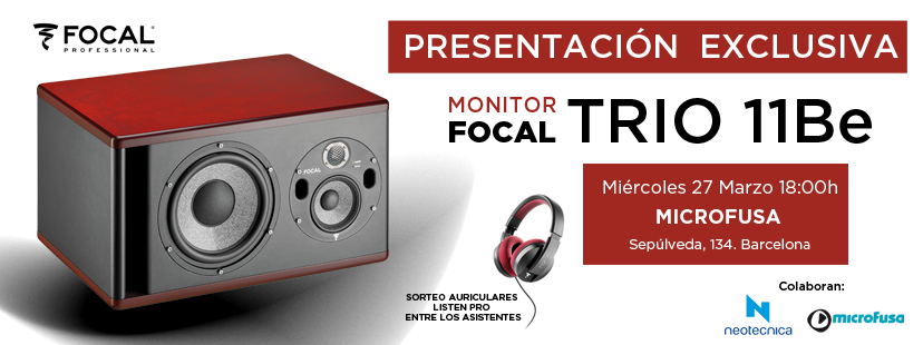 PRESENTACIÓN EXCLUSIVA MONITORES TRIO11 BE DE FOCAL, EN MICROFUSA BARCELONA.
