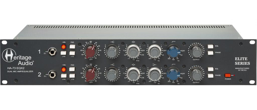 HERITAGE AUDIO HA73EQx2 ELITE SERIES Dual Mic Prea