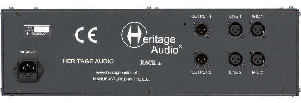 HERITAGE AUDIO Rack for 2 80 Series modules incl P