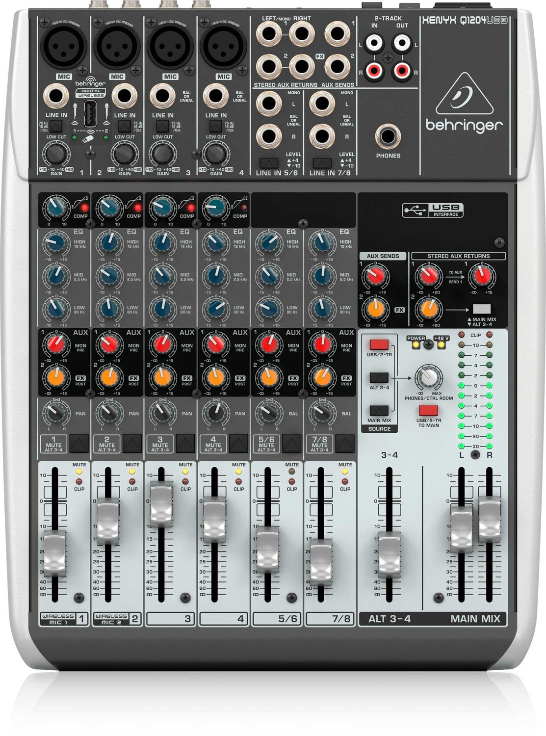 Behringer Xenyx Q1204USB, mesa de mezclas con USB