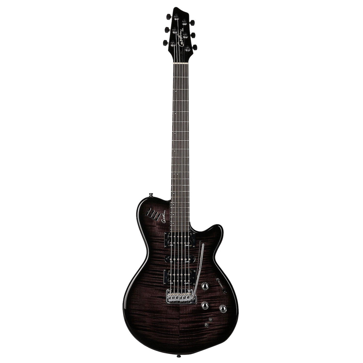 GODIN xtSA Leaftop Trans Black with Bag Guitarra eléctrica
