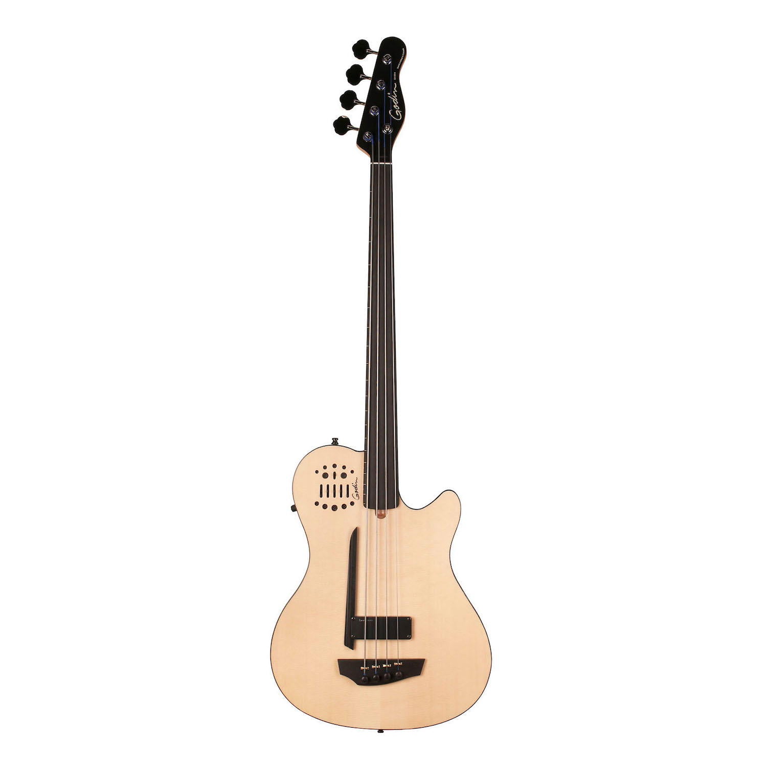 GODIN A4 Ultra Natural Fretless A/E with Bag Bajo semi-acústico