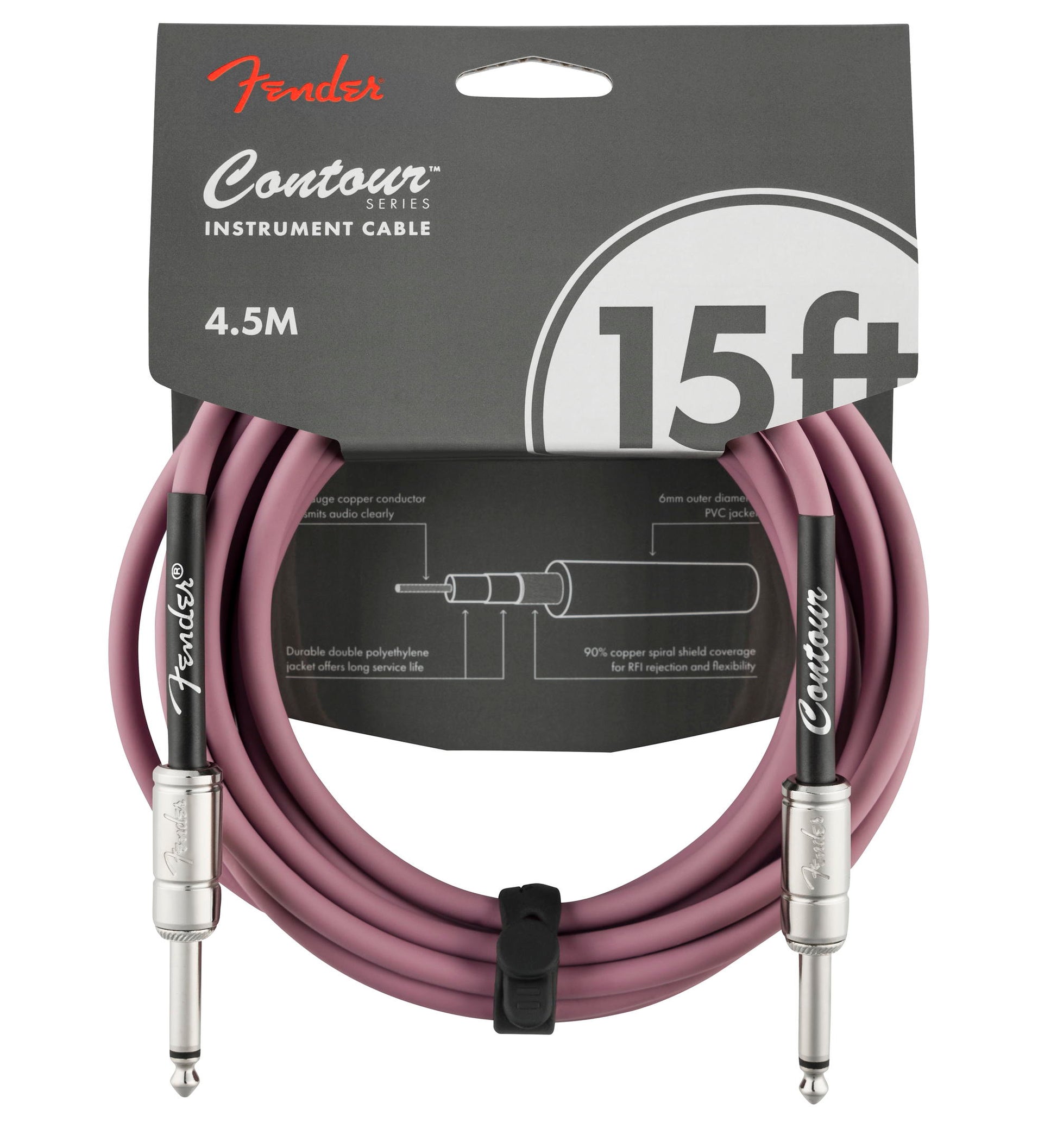 FENDER CABLE CONTOUR 4,5M BURGUNDY MIST