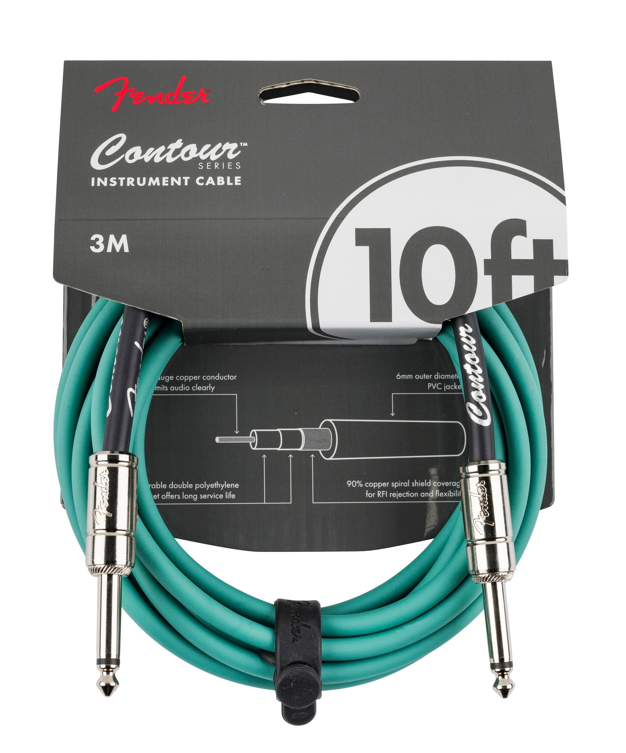 FENDER CABLE CONTOUR 3M SHERWOOD GREEN