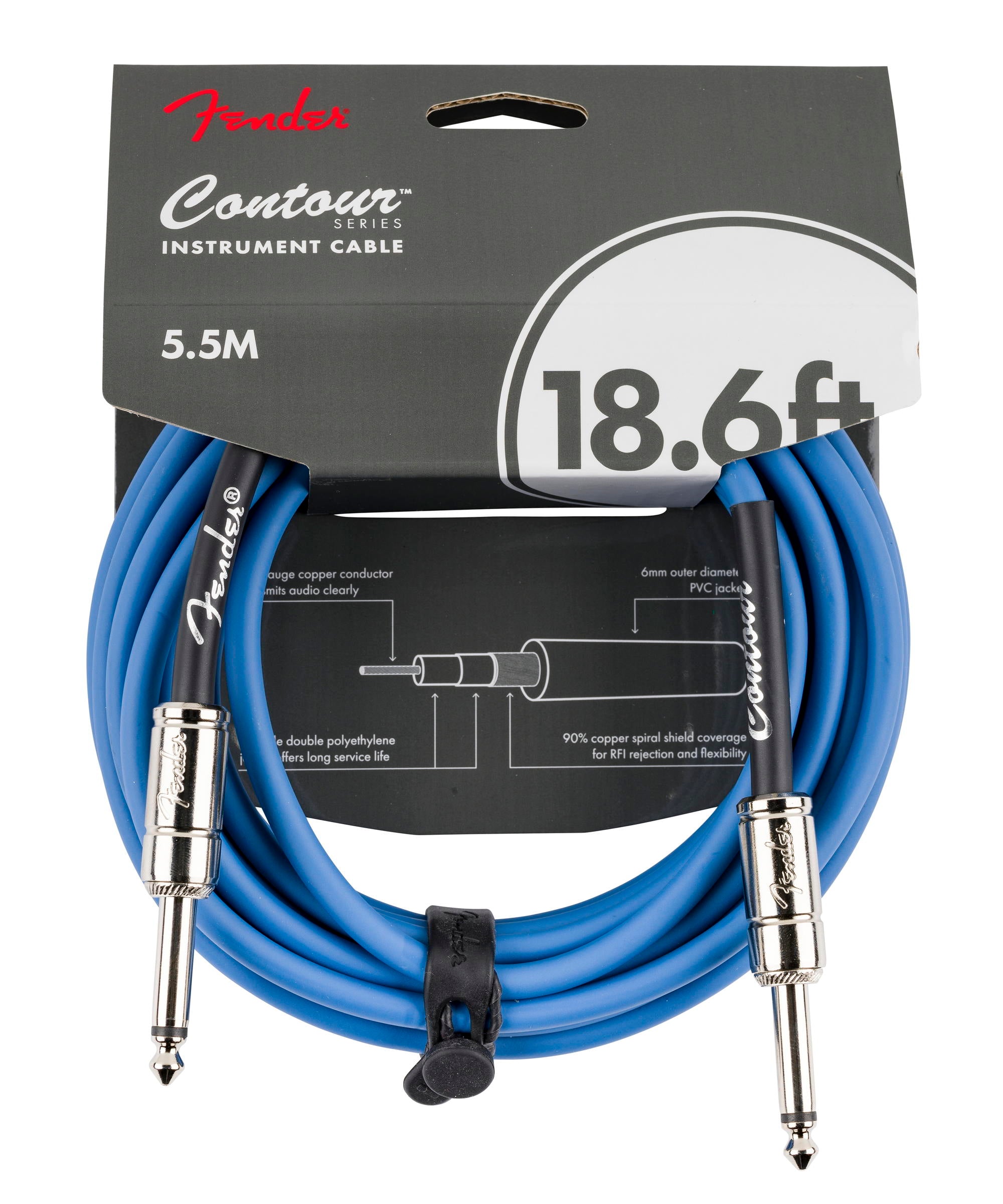 FENDER CABLE CONTOUR 5,5M LAKE PLACID BLUE