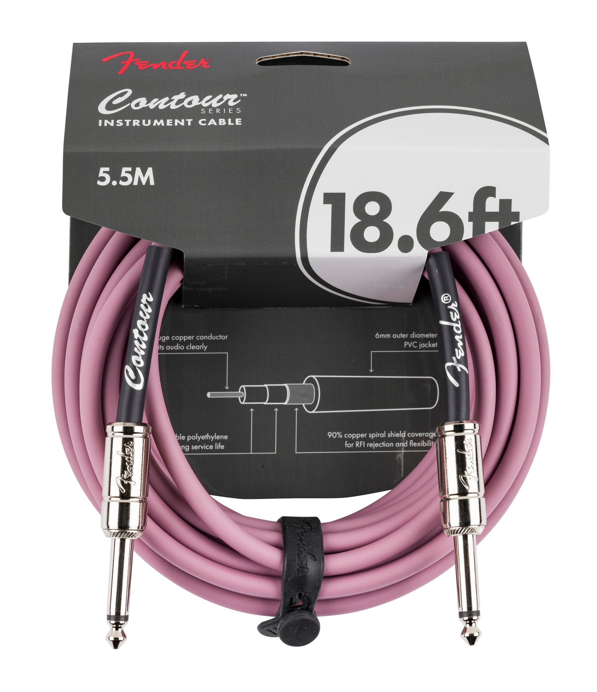 FENDER CABLE CONTOUR 5,5M BURGUNDY MIST