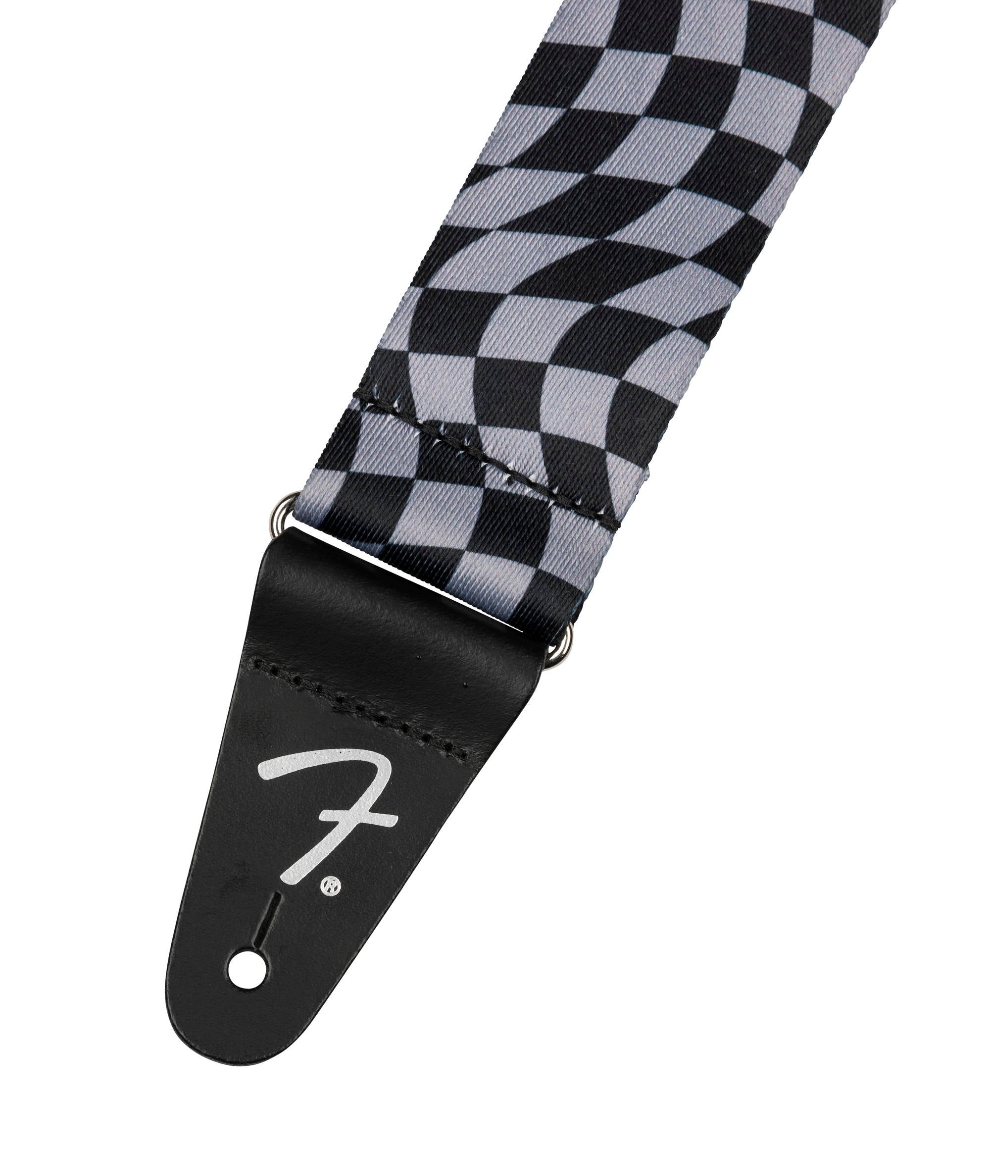 FENDER WAVY CHECKER POLY STRAP GRAY