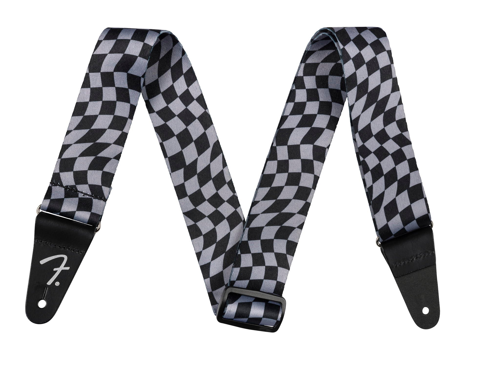 FENDER WAVY CHECKER POLY STRAP GRAY