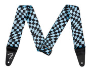 FENDER WAVY CHECKER POLY STRAP BLUE