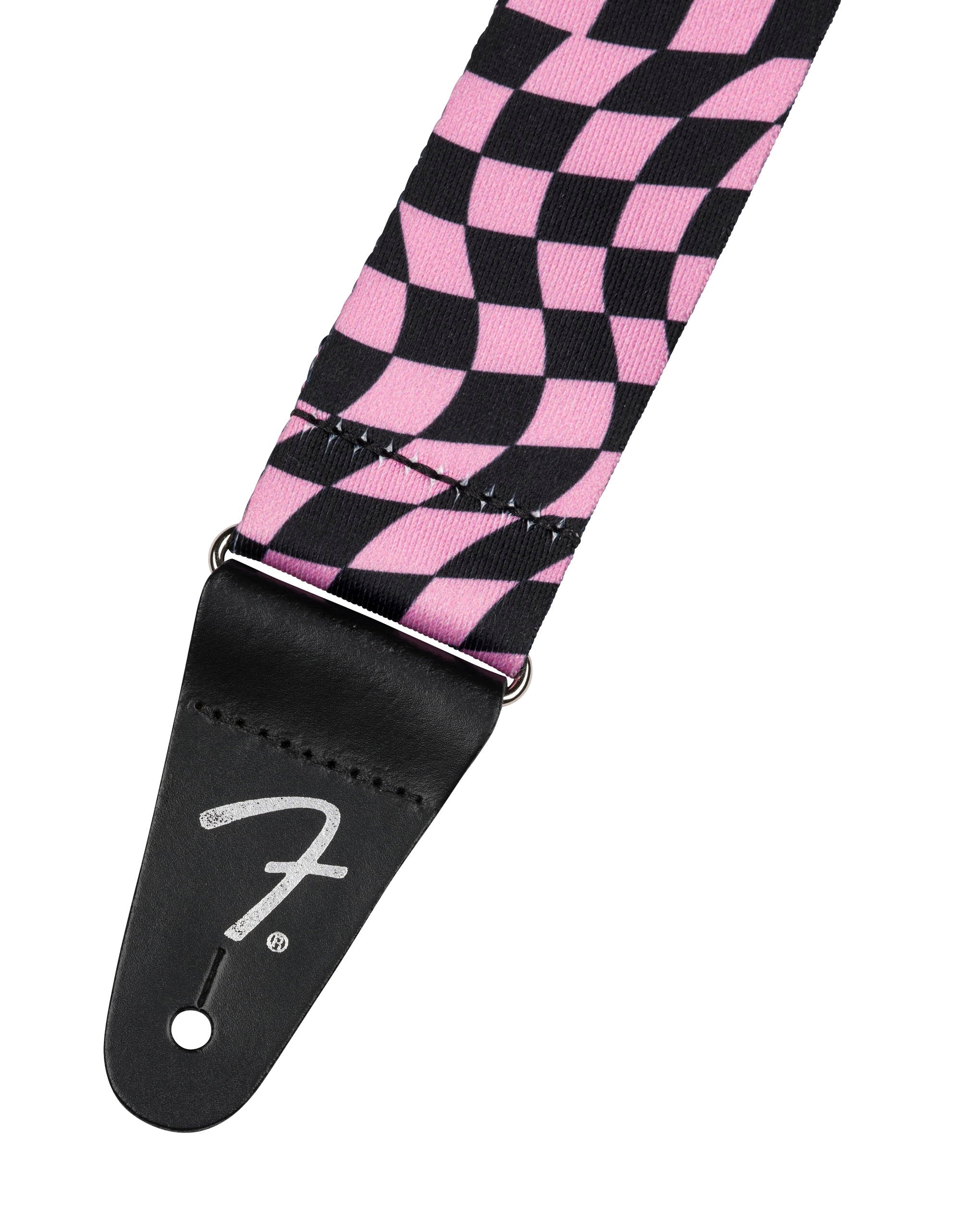FENDER WAVY CHECKER POLY STRAP PINK