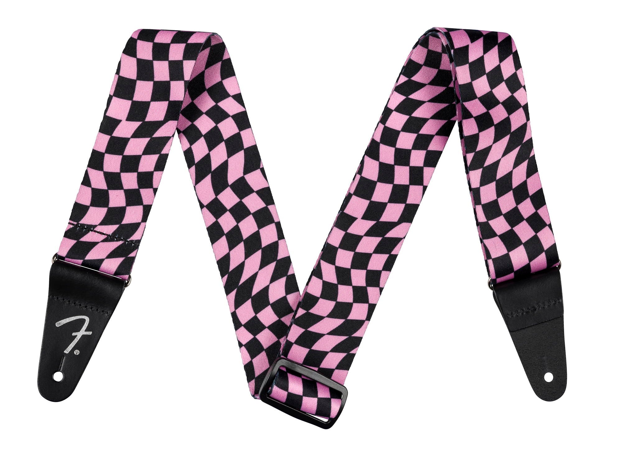 FENDER WAVY CHECKER POLY STRAP PINK