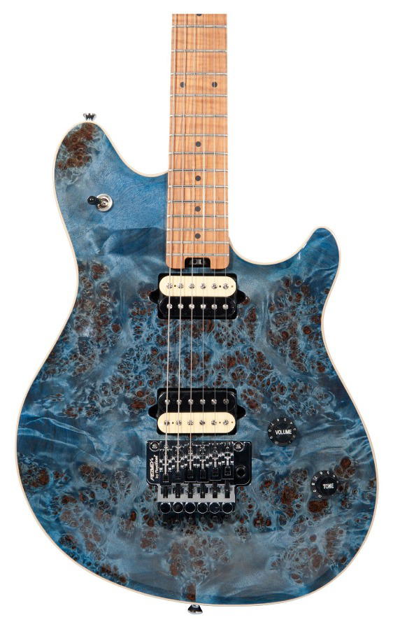 PEAVEY HP 2 Tremolo Poplar BURL RM Trans Blue