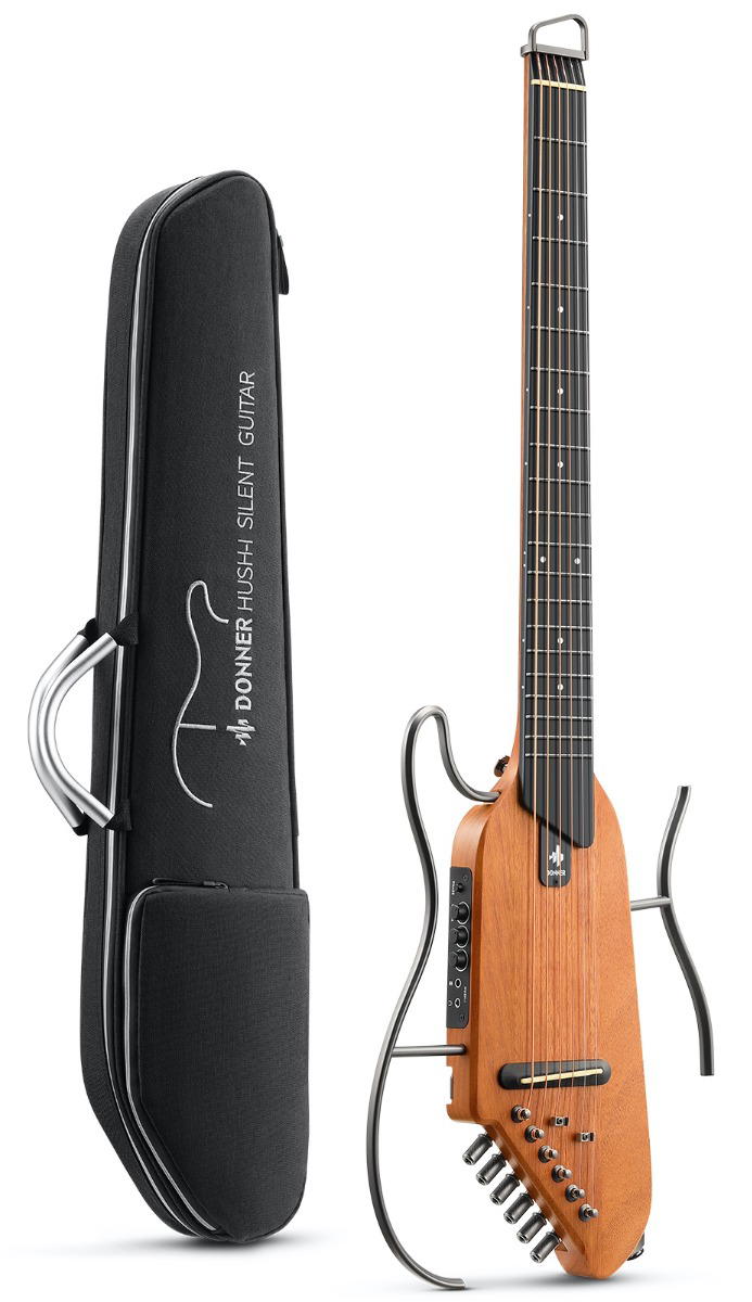 DONNER HUSH-I Silent Guitar Caoba