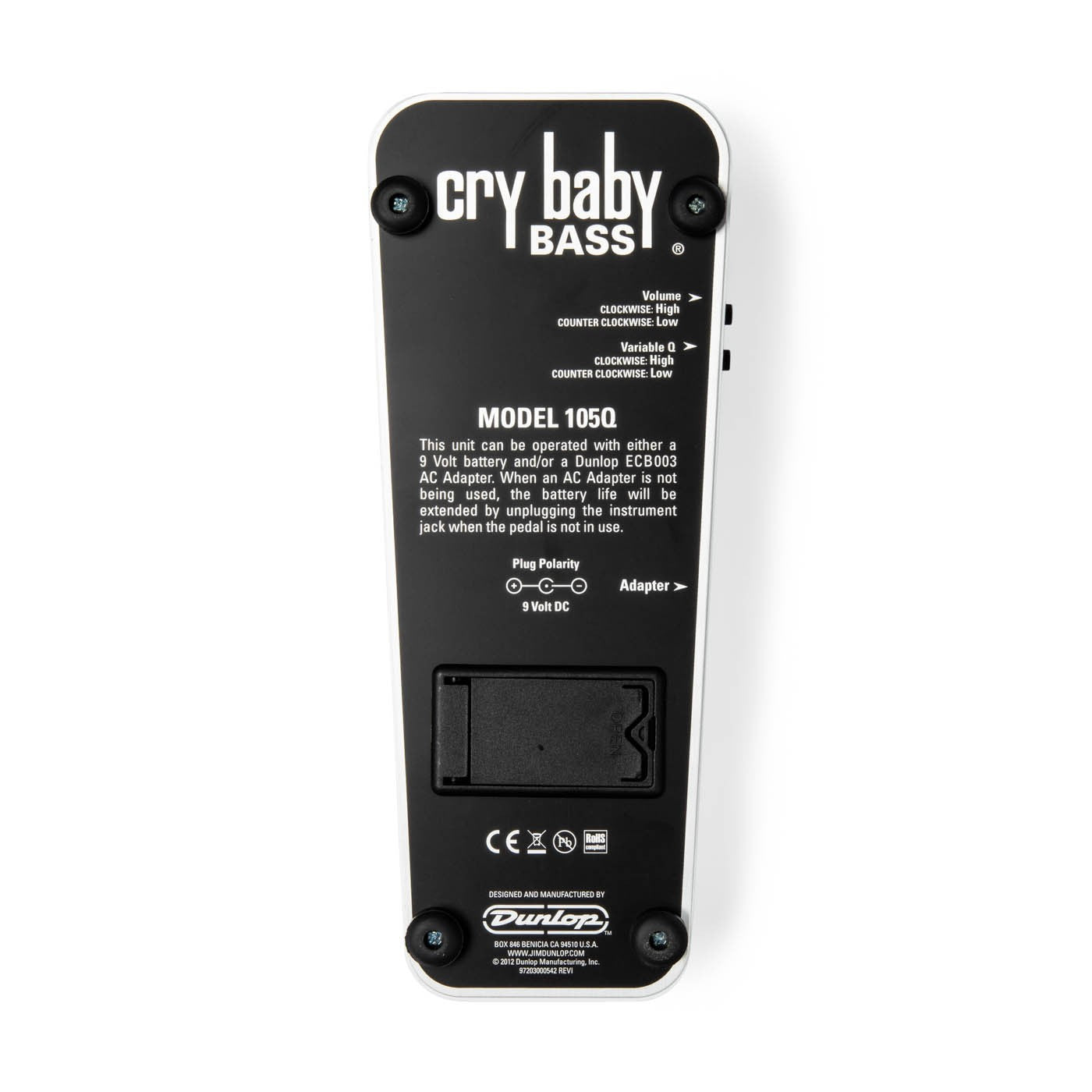 DUNLOP CRYBABY BASS WAH 105Q