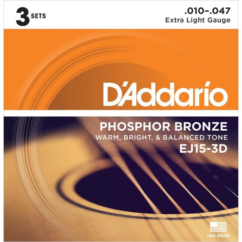 DADDARIO EJ15-3D PACK 3 JUEGOS