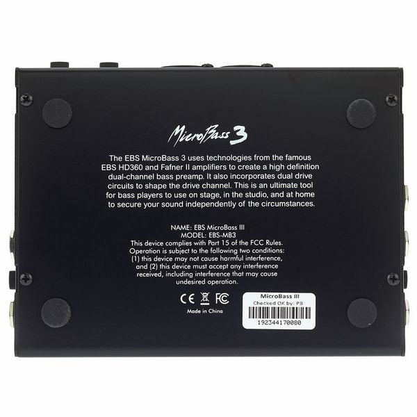 EBS PREAMPLIFICADOR MICROBASS PROFESSIONAL 