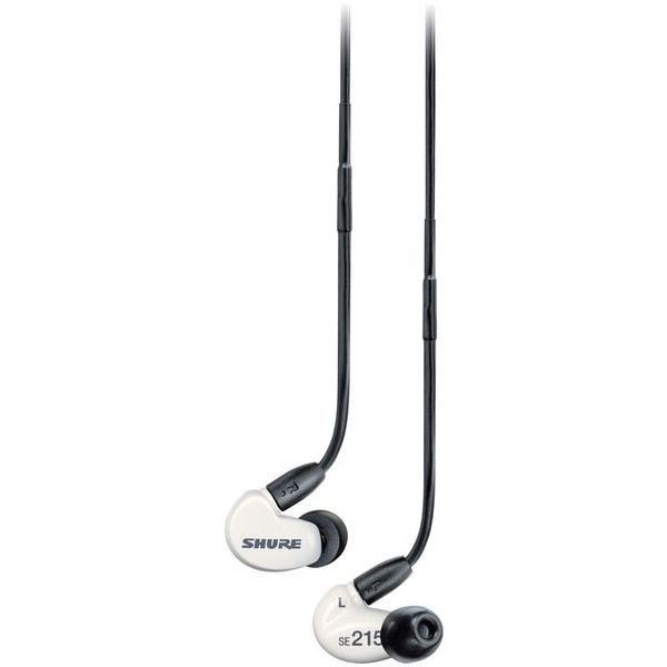Shure SE215 con cable removible RMCE-UNI. Mic y control. Blanco