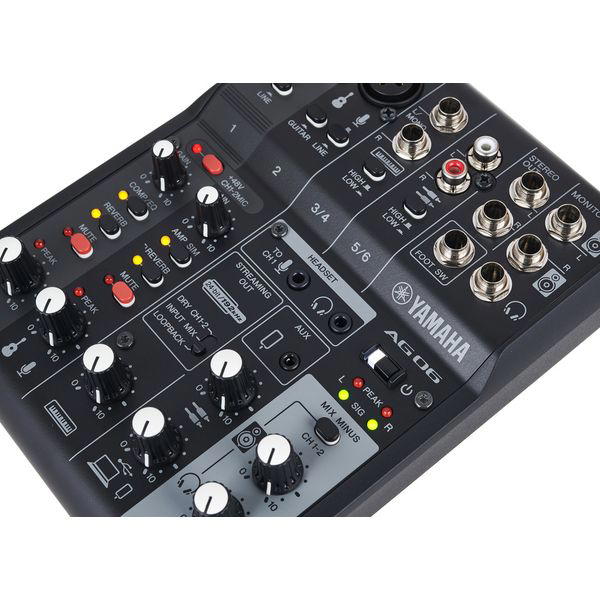 Yamaha AG06MK2B Mezclador de 6 canales USB