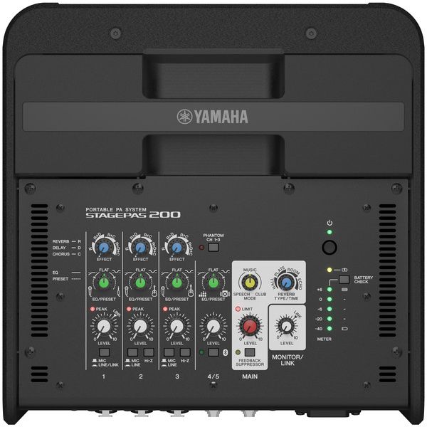 YAMAHA STAGEPAS 200BRT Sistema PA con Bluetooth y Batería