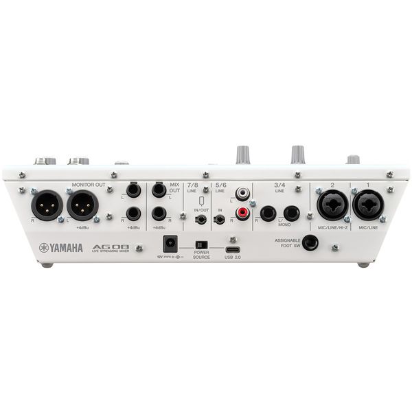Yamaha AG08 White Mezclador de transmisión en vivo