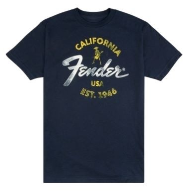 FENDER CAMISETA BAJA AZUL M