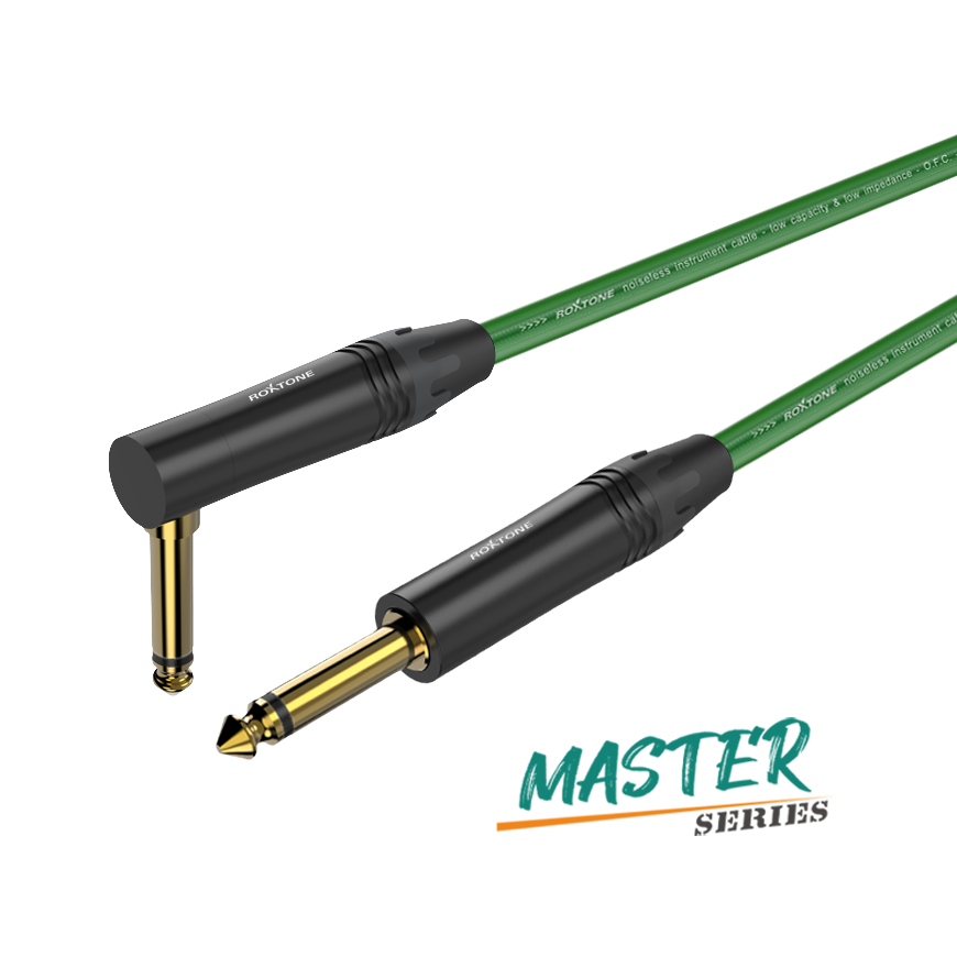 ROXTONE Jack 6,3mm mono (angle) / Jack 6,3mm mono, 6m / verde