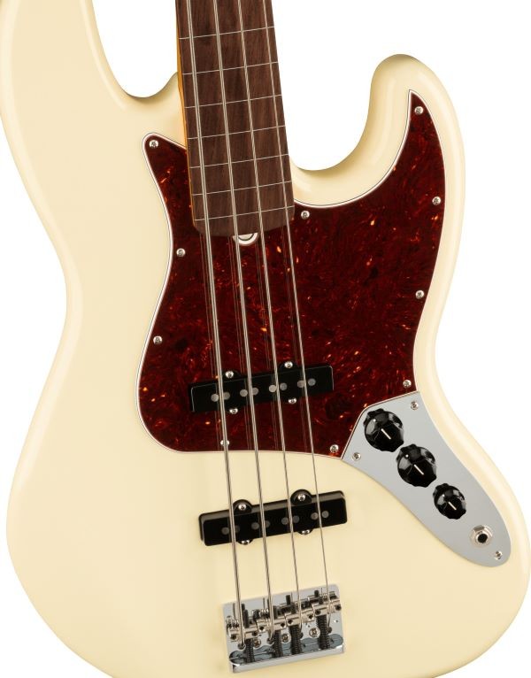FENDER AMERICAN PRO II JAZZ BASS FRETLESS OW RW