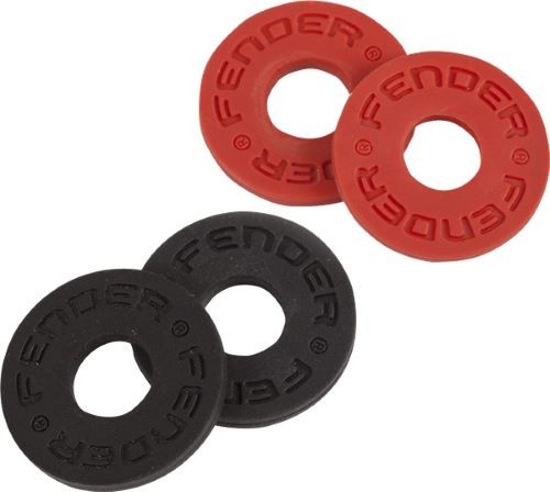 FENDER BLOQUEO CORREA GOMA NEGRO Y ROJO