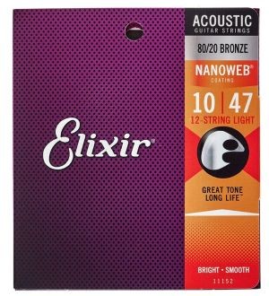 ELIXIR NANOWEB BRONCE 10-47 12 CUERDAS