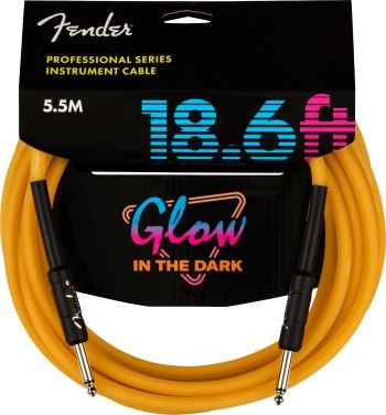 FENDER CABLE PRO GLOW IN THE DARK NARANJA 5,5M