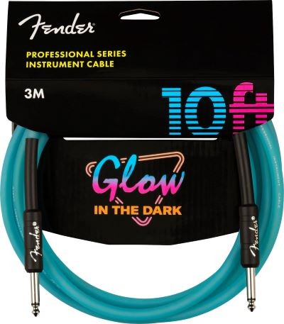 FENDER CABLE PRO GLOW IN THE DARK AZUL 3M