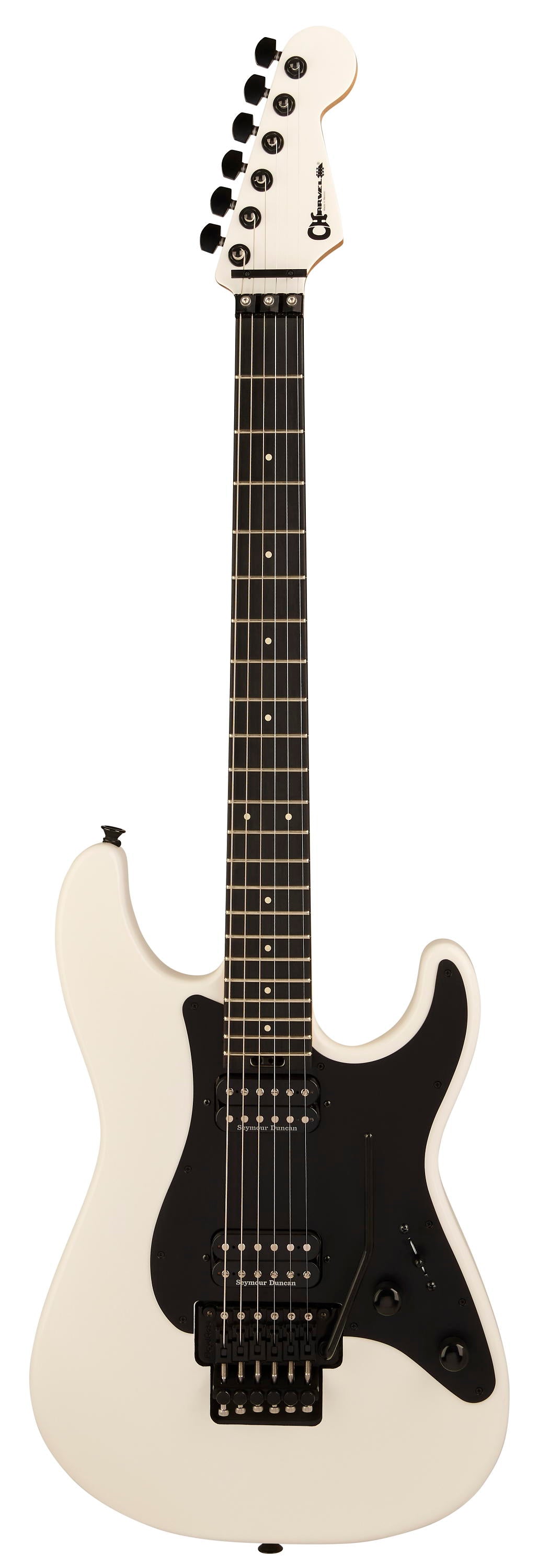 CHARVEL PM PLUS SRS SC1 HH FR EB - SN WHT BLK AL