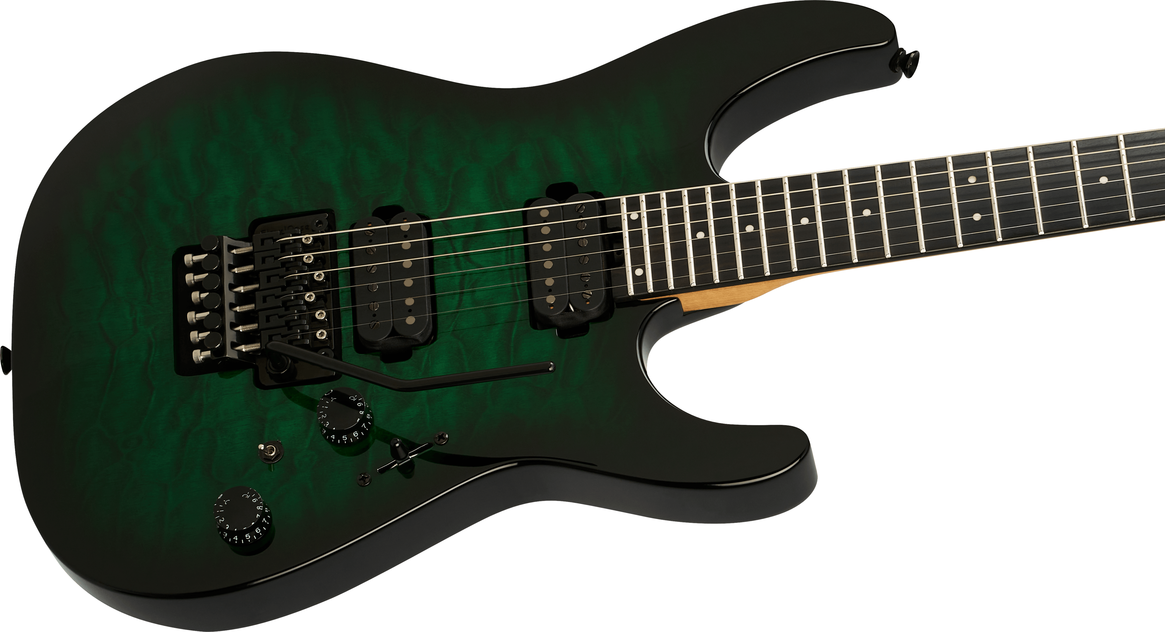 CHARVEL Pro-Mod Plus Dinky® DK24 HH FR QM EB GREEN