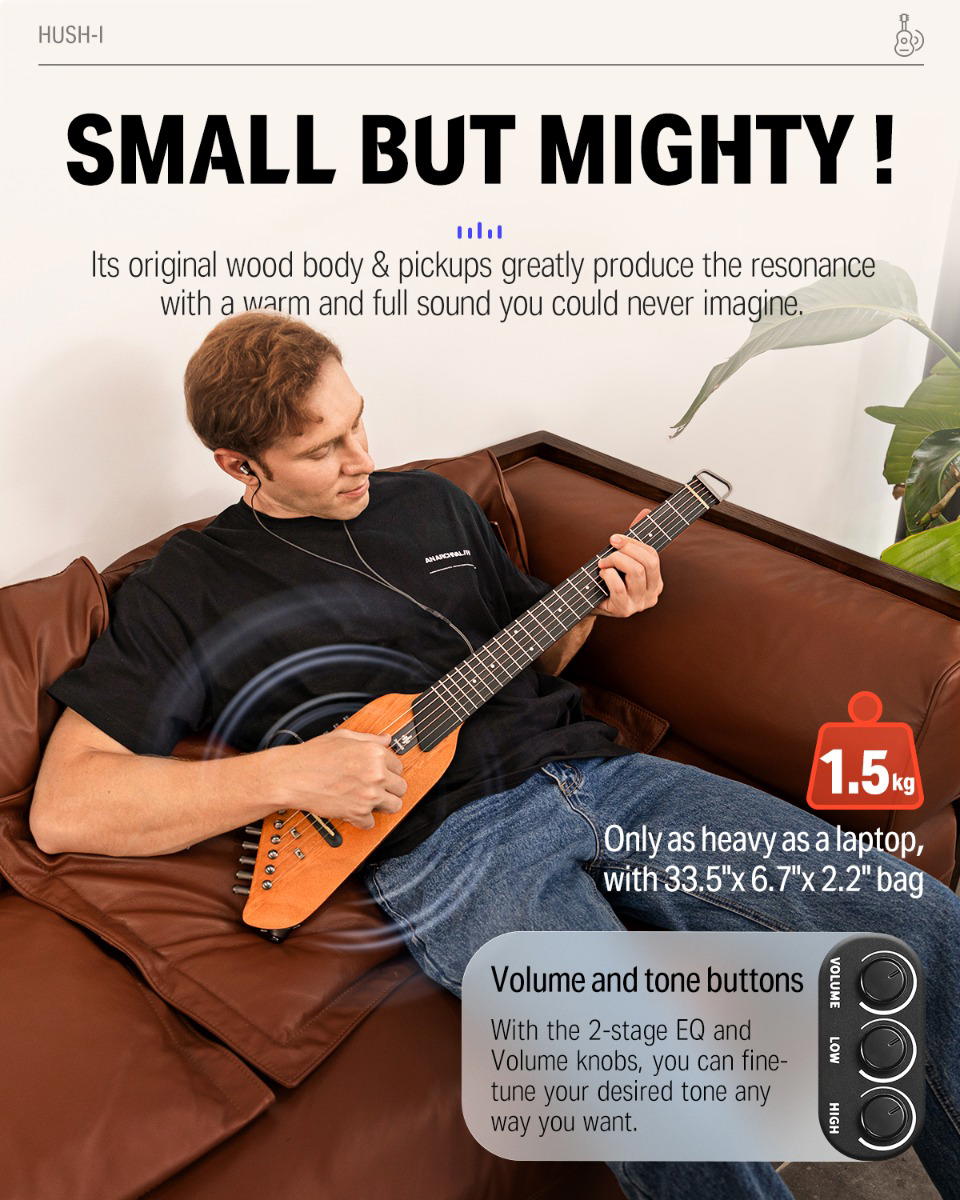 DONNER HUSH-I Silent Guitar Caoba (B-Stock)