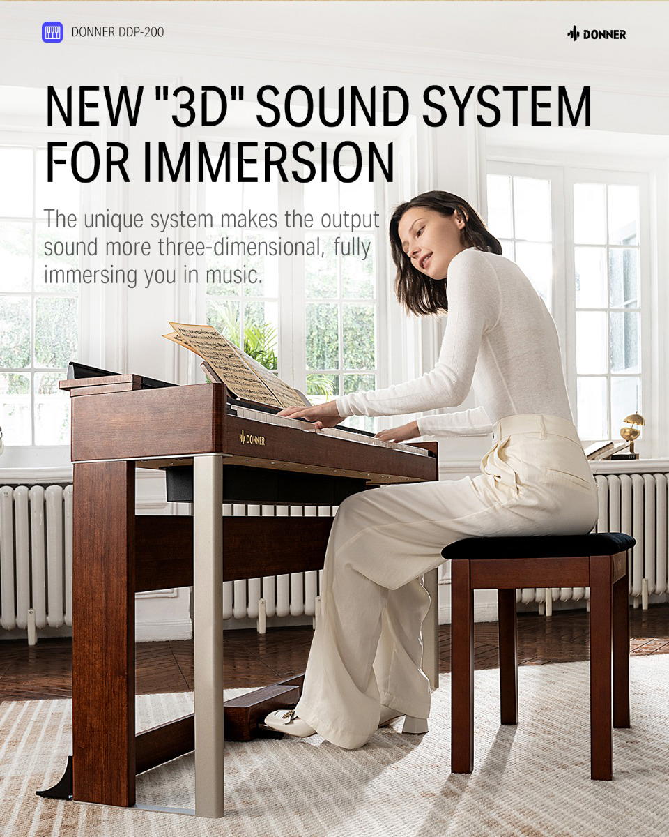 DONNER DDP-200 Piano Digital con mueble
