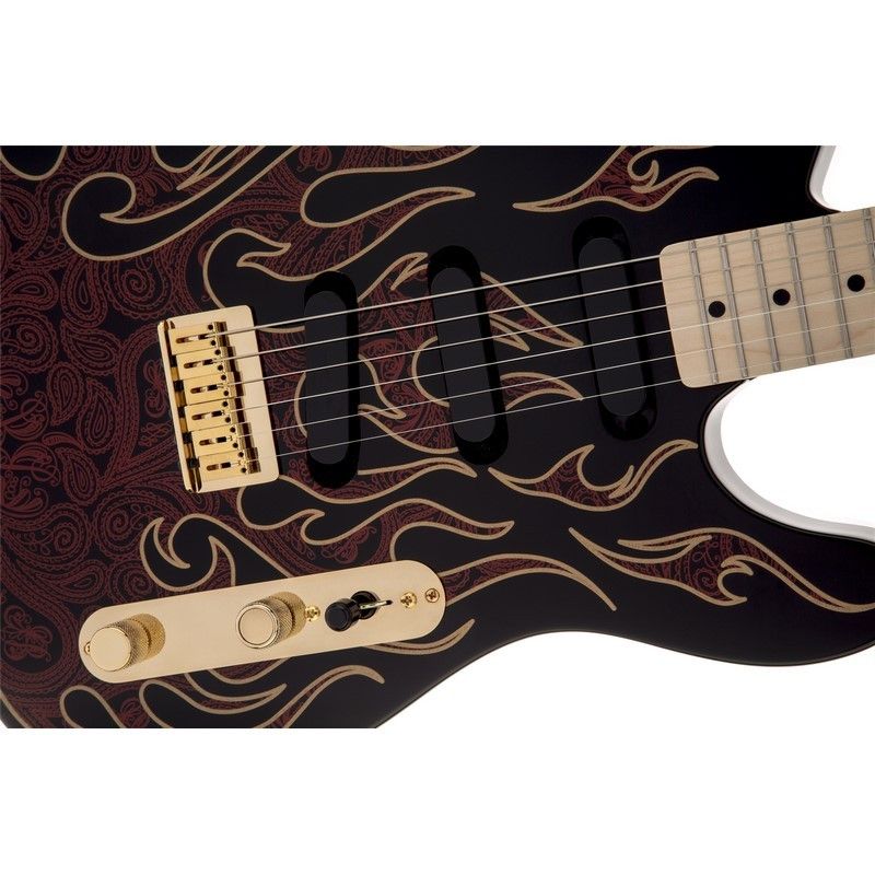 FENDER JAMES BURTON TELE RED PAISLEY FLAMES MP
