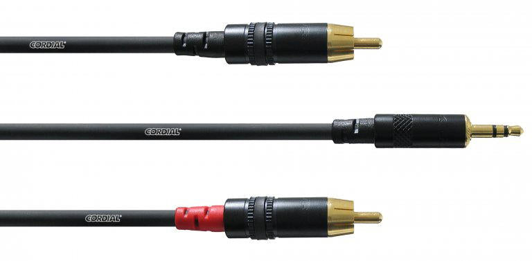 Cordial CFY 0.9 WCC Cable 2RCA-Minijack 0,9 metros
