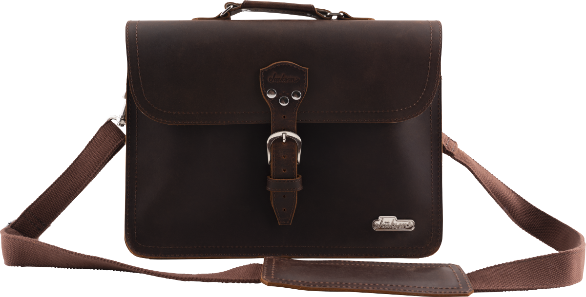 JACKSON JACKSON LIMITED EDITION LEATHER LAPTOP BAG BROWN