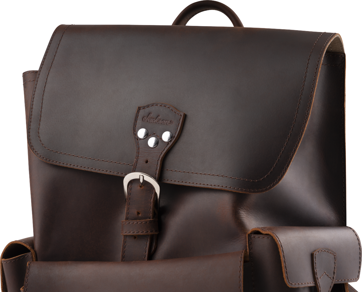 JACKSON JACKSON LIMITED EDITION LEATHER BACKPACK BROWN