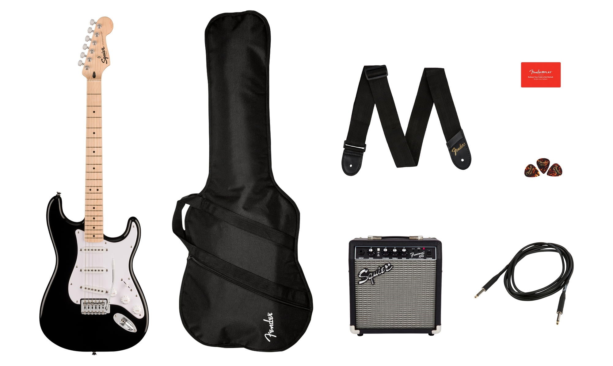SQUIER SONIC STRATOCASTER PACK BLACK
