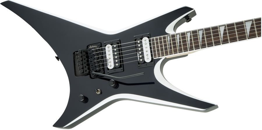 JACKSON JS WARRIOR JS32 BLACK WITH WHITE BEVELS